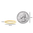 thumbnail image 4 of 14K Yellow Gold Twisted Cable Stack Band Rings for Women - in 1.75mm and 2.50mm Band Thickness - Assorted Ring Sizes, 4 of 5