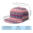 thumbnail image 4 of Tribal Pattern Baseball Cap - Vintage Aesthetic, Adjustable Flat Brim Back Hat with Earthy Tone, 4 of 6