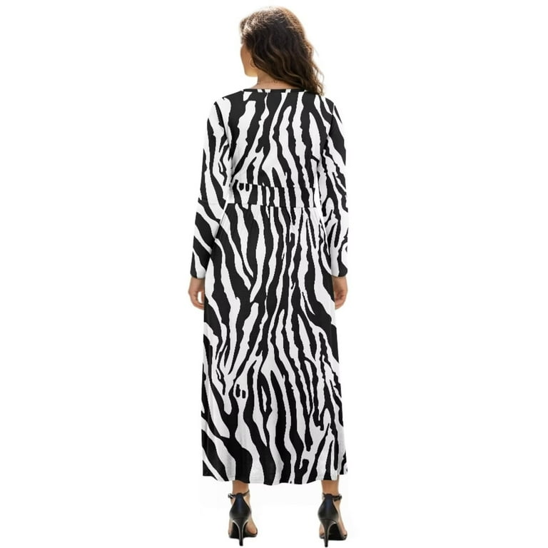 knee length dresses for ladies Alexis Dress Vitreous Zebra