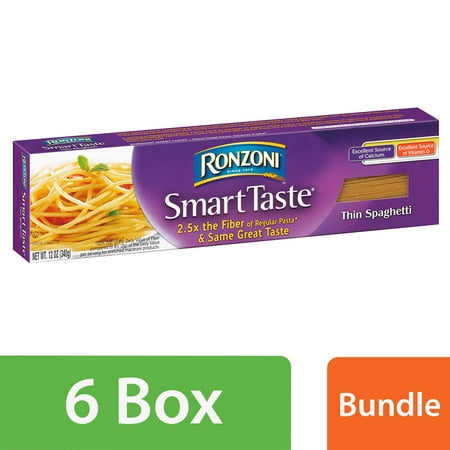 (6 Pack) Ronzoni Smart Taste Thin Spaghetti Pasta 12 oz.