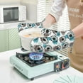 thumbnail image 7 of Sikiie Watercolor Sunflower Oven Mitts and Pot Holders Set, Kitchen Oven Glove High Heat Resistant with Non-Slip Silicone Surface for Cooking, 7 of 7