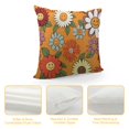 thumbnail image 4 of Creowell  Retro 70s Groovy Flowers Throw Pillow Cover ,Colorful Decorative Pillow Cases for Home Living Room Bed Sofa Bedroom Decor Cases Square Outdoor, 4 of 5