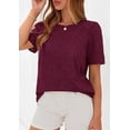 thumbnail image 3 of PRETTYGARDEN Women's Puff Short Sleeve Eyelet Shirts Summer Lace Blouses Dressy Casual Work Tops Spring Teacher Clothes, 3 of 10