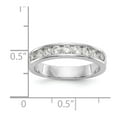 thumbnail image 7 of 950 White Platinum Wedding Diamond Round Ring Band, Size 6, 7 of 7
