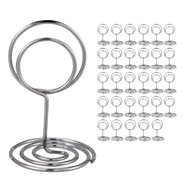 Portanúmeros de mesa UMETDO, 30 piezas, color plata, 5 cm de altura