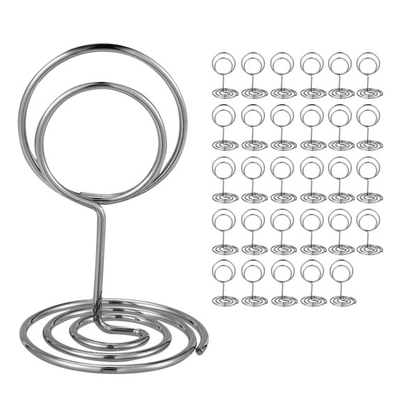 Portanúmeros de mesa UMETDO, 30 piezas, color plata, 5 cm de altura