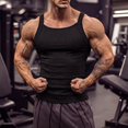 thumbnail image 2 of Lopecy-Sta Men Tank Tops Square Neck Vertical Ribbed Slim Fit Stretch Breathable Gym Bodybuilding Muscle Sleeveless Undershirts, 2 of 6