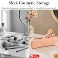 thumbnail image 3 of Mber Makeup Brush Bag, Zipper Makeup Brush Case, Silicone Makeup Brush Holder Travel Makeup Bag for Brushes, Travel Size Makeup Brush Pouch, Khaki, 3 of 5