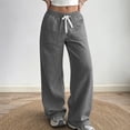 thumbnail image 6 of Women's Drawstring Sweatpants Baeitkot Women's Fashion Casual Solid Color Drawstring Sweatpants with Pockets Gray XL, 6 of 8