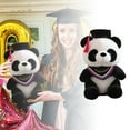 Graduation Panda Bear with Black Cap Graduation Gift 10 Inch Stuffed