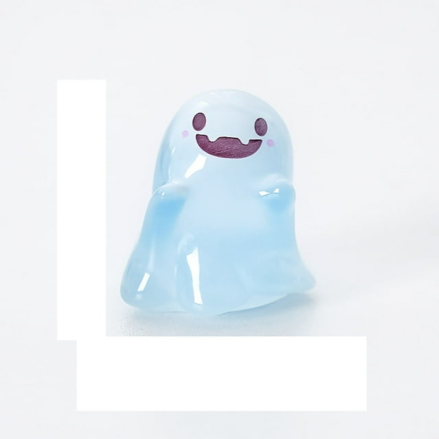 Rbaofujie Mini Luminous Ghost Miniature Figurines Assorted Spooky In Dark Resin Ghost Figures for Garden Micro Decor Cake Topper Halloween Christmas Decorations