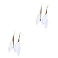 thumbnail image 4 of Minnieouse 2 uds pendientes pluma Bohemia borla pendiente largo Vintage pantalla ocio joyería accesorios moda elegante Type3 NO3, 4 of 6