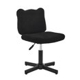 thumbnail image 3 of Carolayne 13.8-18.9'' Adjustable Vanity Chair, 360° Swivel Upholstered Ottoman Stool for Makeup Room Living Room, Black, 3 of 11