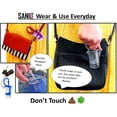 thumbnail image 4 of SANI6-The Fashionable Practical & Only Snap-in Holster Cover Door Opener Stylus Tool for Safe Clean No Touch Germ Avoidance! Key Ring Chain, Purse or Pocket. Better than Brass it's Clear Plastic!, 4 of 9