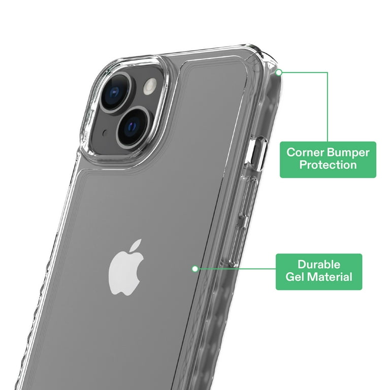Onn Protective Gel Phone Case for iPhone 15 Plus / iPhone 14 Plus - Clear Onn Protective Gel Phone Case for iPhone 15 Plus / iPhone 14 Plus - Clear