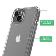 onn Protective Gel Phone Case for iPhone 15 Plus / iPhone 14 Plus - Clear