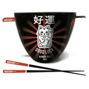 The Original Ramen Company Lucky Cat Ramen Bowl And Chopsticks Set