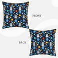 thumbnail image 3 of Haiem Space Dog Print Velvet Soft Solid Decorative Square Throw Pillow Covers Set with Elegant Piping Christmas Cushion Case for Sofa Bedroom Car-18"x18", 3 of 8