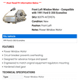 thumbnail image 2 of Front Left Window Motor - Compatible with 1991 Ford E-350 Econoline, 2 of 2