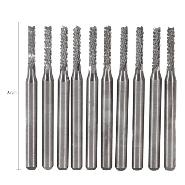 10pcs 2mm Silver Cemented Carbide End Milling Cutter Drill SMT/CNC/PCB Power Milling Machine Accessories