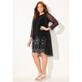 thumbnail image 3 of Catherines Women's Plus Size Beaded Trim Jacket Dress Set, 3 of 4