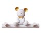 thumbnail image 1 of Perchero de pared con forma de oso, organizador de estatuas para puerta, baño, chaqueta y llaves blanco, 1 of 9