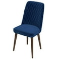 thumbnail image 3 of Ellen Mid-Century Modern Velvet Dining Chair in Navy Blue (Set of 2), 3 of 8