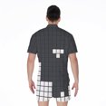 thumbnail image 2 of White Brick Puzzle Video Game Short Sleeve Men'S Rompers Casual Summer Jumpsuits Outfit, 2 of 4