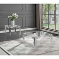 thumbnail image 4 of Meridian Furniture Casper Stainless Steel Squared Glass Top End Table in Chrome, 4 of 7
