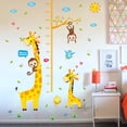 thumbnail image 2 of Adhesivos de pared con dibujos animados de jirafas y tablas de altura con monos y pájaros, 2 of 3