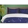 thumbnail image 4 of Ambesonne Constellation Duvet Cover Sets, Zodiac Doodle Art, 2-Queen, Blue Dark Blue White, 4 of 7