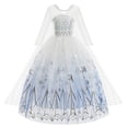 thumbnail image 3 of Costumes Blancs Frozen pour Fille Cosplay Robe de Princesse Elsa Longues Robes Blanches Vêtements de Carnaval d'Halloween Esprit de Feu Olaf, 3 of 6