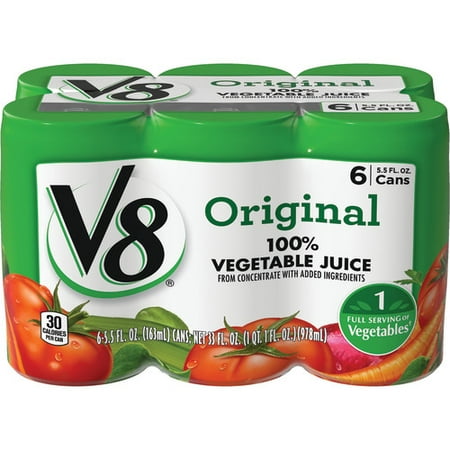 UPC 051000000200 product image for V8 Original 100% Vegetable Juice, 5.5 oz. Can (Pack of 6) | upcitemdb.com