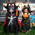 thumbnail image 2 of Costway 4.7 FT Halloween Inflatable Vampire Black Cat with Red Cloak Blow-up Decoration, 2 of 10
