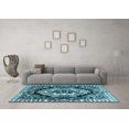 thumbnail image 3 of Ahgly Company Indoor Rectangle Medallion Light Blue French Area Rugs, 7' x 10', 3 of 4