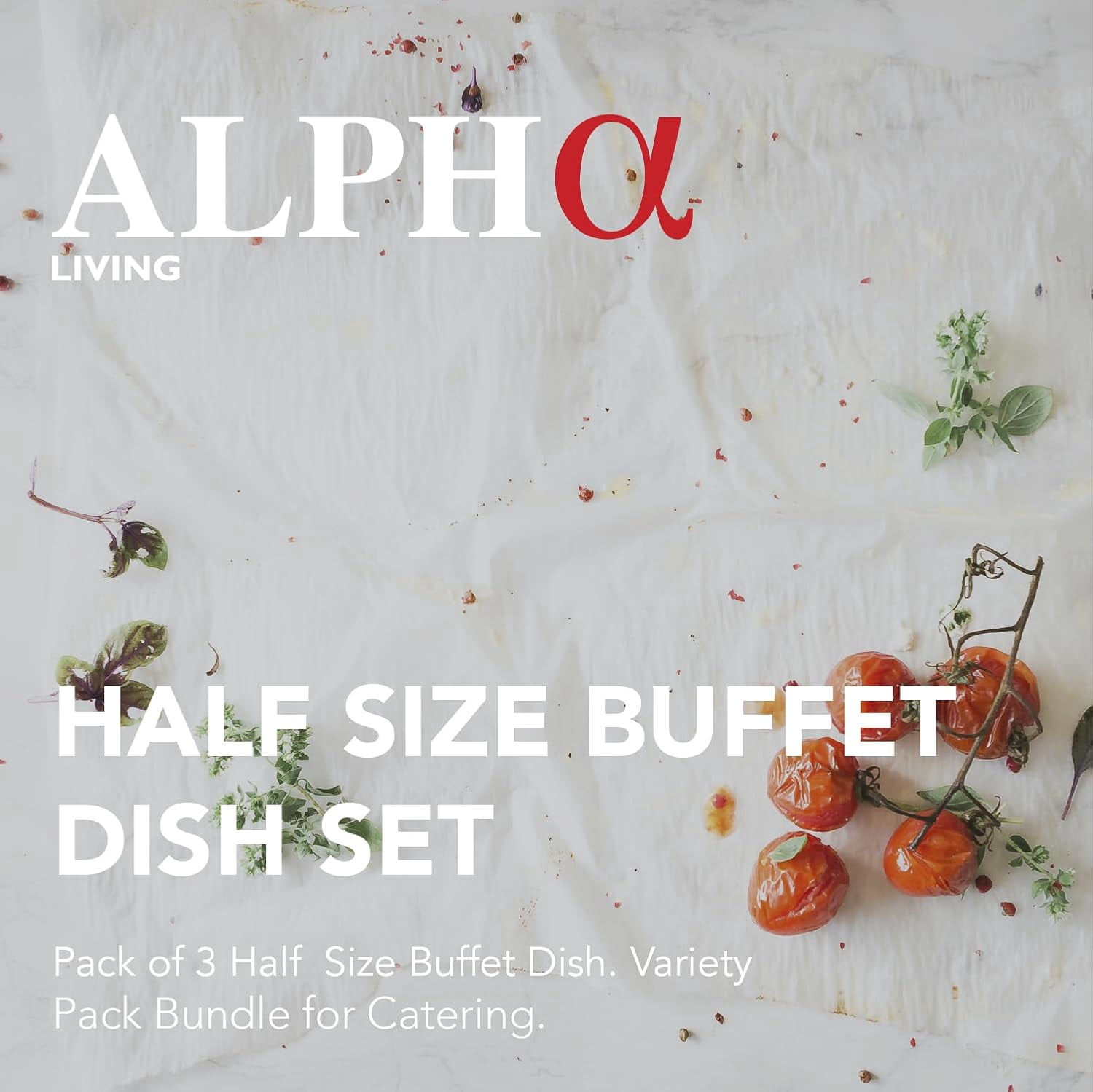 ALPHA LIVING Disposable Chafing Dish Buffet Set, Food Warmers for Parties, Fuel Cans Complete