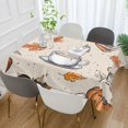 thumbnail image 2 of Yayeee Tablecloths 54" x 54" Rectangle Wrinkle Resistant Party Table Cover, Fall Coffee, 2 of 8