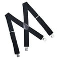 thumbnail image 5 of Casual Men Suspenders X Shaped Adults Hooks Button Trousers Suspender Heavy Duty Back Belt Elastic Straps Pants Suspender for School Choir Black, 5 of 8