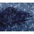 thumbnail image 4 of oneOone Viscose Chiffon Royal Blue Fabric Flower Artistic Sewing Fabric By The Yard Printed Diy Clothing Sewing Supplies 42 Inch Wide, 4 of 4