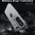 thumbnail image 4 of for Samsung A55 Case,Magnetic Kickstand With Sliding Camera Lens Cover, 2 PCS Tempered Glass Film,Military Shockproof Phone Cover For Samsung Galaxy A55 6.6"(Gray), 4 of 8