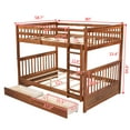 thumbnail image 3 of [Luckynote]Full-Over-Full Bunk Bed with Ladders and Two Storage Drawers (Walnut), 3 of 10