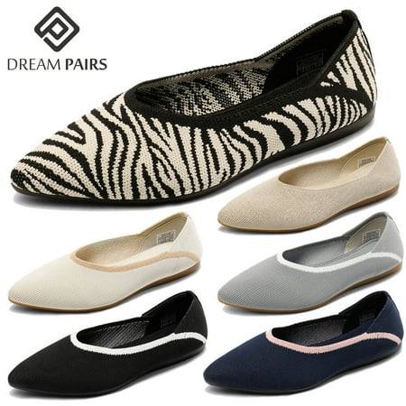 

Dream Pairs Womens Ballet Flats Comfort Breathable Knit Slip On Casual Shoes