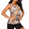 thumbnail image 2 of Balery Colorful Seashells Camiseta sin mangas estampada ligera para mujer, tops de entrenamiento sin mangas, camisetas de yoga transpirables de secado rápido.-Medium, 2 of 7