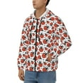 thumbnail image 3 of Kdxio Red Ladybugs Print Men Hoodies Casual Hoodies for Men with Zip Pockets Full Zip Long Sleeve Sweatshirt Sports Hooded Jacket-X-Large, 3 of 5