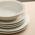 thumbnail image 3 of Stone Lain Oasis 4-Piece Pasta Bowl Set Stoneware, White, 3 of 6