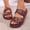 Wine, variant on Slide Sandals for Women Adjustable Double Buckle Slip On Non Slip Open Toe Orthopedic Platform Slides Comfortable Casual Summer Indoor Outdoor Walking Shoes Light Brown 8 Wide