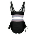 thumbnail image 5 of Otvok 2025 Ladies High Waisted Drawstring Pleated Adjustable Conservative Swimsuit Split Set, 5 of 6