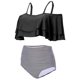 thumbnail image 3 of Top de bikini corto con volantes y hombros descubiertos para mujer Adepaton FLD-2260, 3 of 4