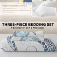 thumbnail image 3 of Sleepwish Bedding Duvet Cover Set Queen Size, Soft Microfiber White Turtle 3 Piece, 3 of 6