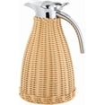 thumbnail image 5 of WJSP Thermal Coffee Carafe Natural Color 1.5L 6.3"W x 10"H Double Wall Vacuum Rattan Insulated Jug for Home Office, 5 of 5
